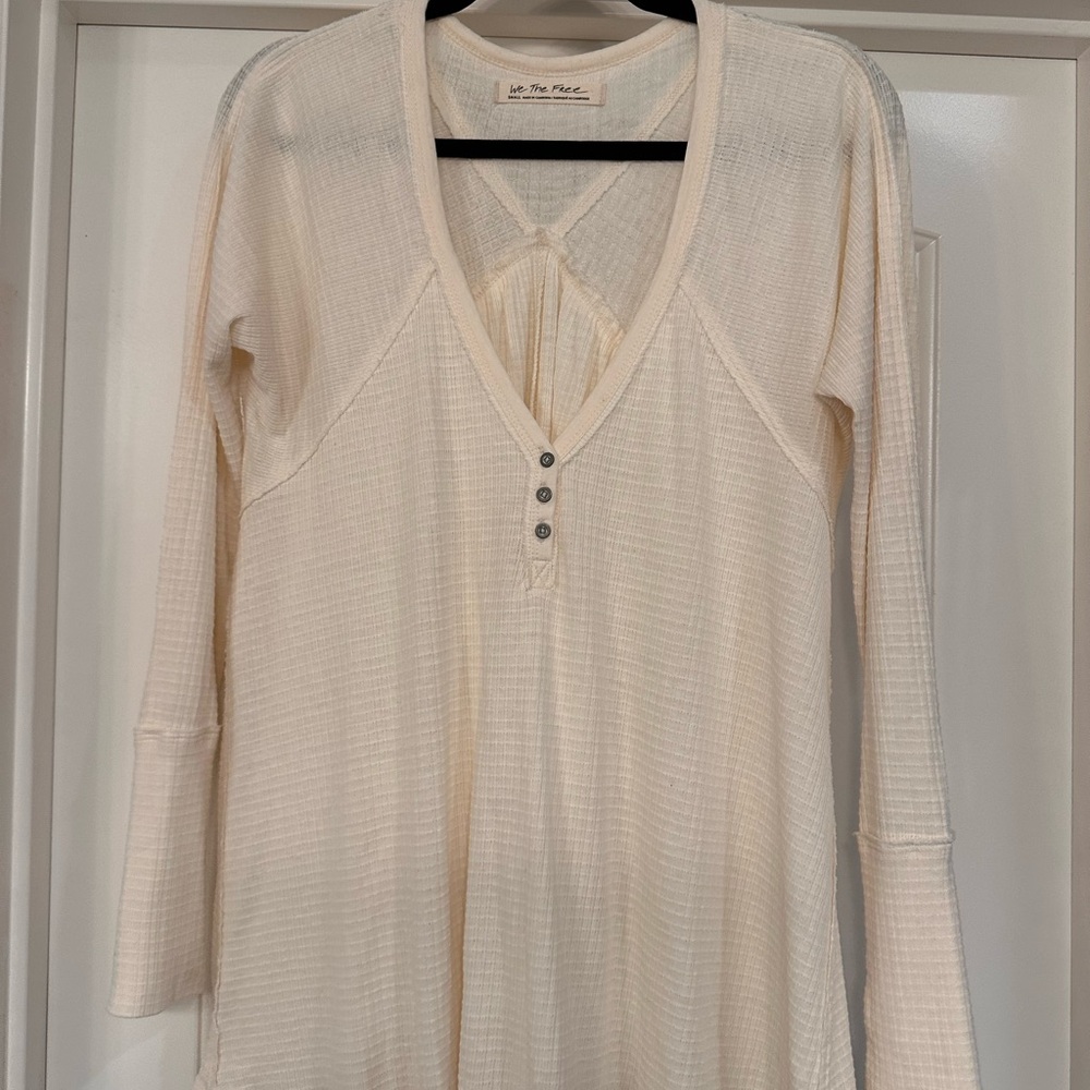 We The Free Cream V-Neck Tunic